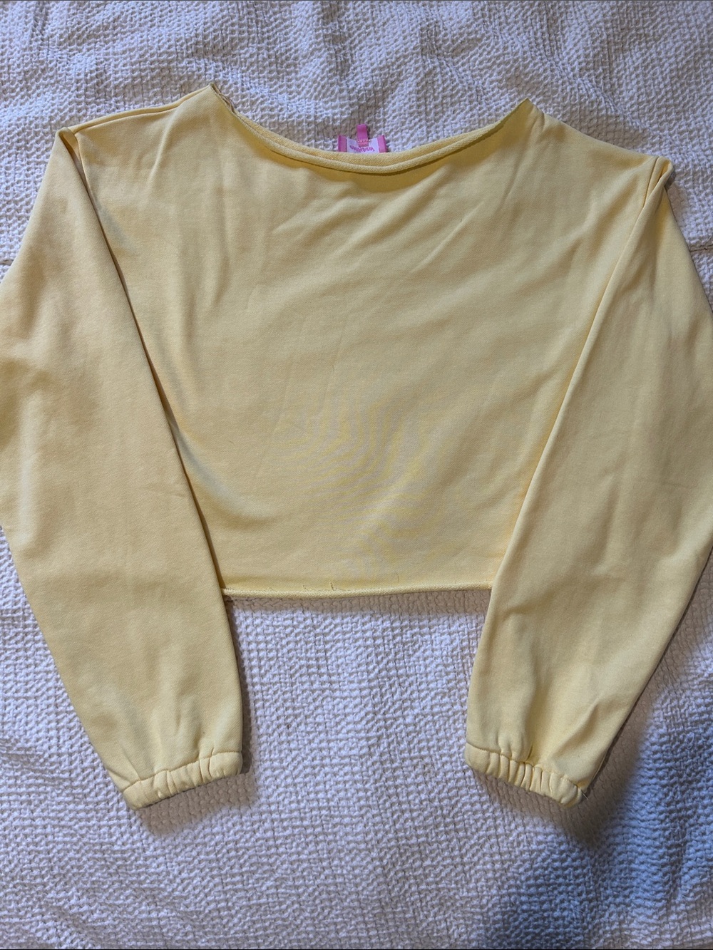 Edikted Yellow Cropped Long-Sleeve Top